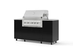 NewAge Outdoor Kitchens Outdoor Grill Island Aluminum 6-Piece Cabinet Set with Casters and 1 Door, Grill Cabinet, Platinum Grill, Countertops | 74108 