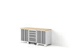 NewAge Garage Cabinets Bold XL Series 4PC Garage Cabinetry Set, 20-24 Gauge Steel, Fully Welded, 72" W x 18" D x 35.75" H-64582-Garage Giant 