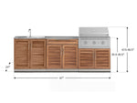 NewAge Outdoor Kitchens Stainless Steel 5-Piece Cabinet Set with Bar, Sink, Grill Cabinet, Performance Grill, and Countertop-71084-Garage Giant 