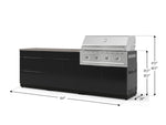 NewAge Outdoor Kitchens Aluminum 5-Piece Cabinet Set With 3 Drawer, Bar, Grill Cabinet, Performance Grill and Countertop-73341-Garage Giant 