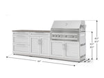 NewAge Outdoor Kitchens Stainless-Steel 5-Piece Cabinet Set with with 3-Drawer, Bar, Grill Cabinet, Platinum Grill and Countertop-73368-Garage Giant 