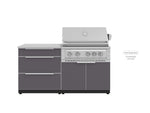 NewAge Outdoor Kitchens Aluminum 2-Piece Cabinet set with 3 Drawer and Grill Cabinet-67590-Garage Giant 