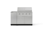 NewAge Outdoor Kitchens Outdoor Grill Island Stainless-Steel 3-Piece Cabinet Set with Sink, Grill Cabinet and Performance Grill-73961-Garage Giant 