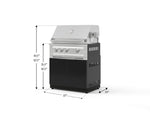 NewAge Outdoor Kitchens Aluminum 2-Piece Cabinet Set with Grill Cabinet and Platinum Grill-72912-Garage Giant 