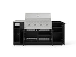 NewAge Outdoor Kitchens Outdoor Grill Island Stainless-Steel 5-Piece Cabinet Set with Sink, 1 Door, Grill Cabinet, Performance Grill and Stainless Steel Countertop - (Natural Gas) 