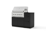 NewAge Outdoor Kitchens Outdoor Grill Island Stainless-Steel 4-Piece Cabinet Set with 3-Drawer, Grill Cabinet, Platinum Grill and Dekton in Sirius Countertop - (Liquid Propane) | Garage Giant 