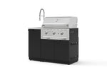 NewAge Outdoor Kitchens Outdoor Grill Island Stainless-Steel 3-Piece Cabinet Set with Sink, Grill Cabinet, and Performance Grill | 76357 