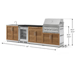 NewAge Outdoor Kitchens Stainless Steel 6-Piece Cabinet Set with Sink, Bar, Grill Cabinet, Platinum Grill, Countertop and Fridge-72036-Garage Giant 