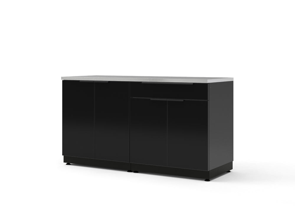 NewAge Outdoor Kitchens Aluminum 3-Piece Cabinet Set with 2-Door and Bar Cabinet-73868-Garage Giant