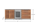 NewAge Outdoor Kitchens Stainless Steel 5-Piece Cabinet Set with 3-Drawer, 2-Door Cabinet, Countertops and Fridge-72125-Garage Giant 