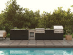 NewAge Outdoor Kitchens Stainless-Steel 6-Piece Cabinet Set with Base, Grill Cabinet, Platinum Griddle and Countertop-74987-Garage Giant 