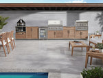 NewAge Outdoor Kitchens Stainless Steel 6-Piece Cabinet Set with Sink, Bar, Grill Cabinet, Platinum Grill, Countertop and Fridge-72040-Garage Giant 