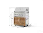 NewAge Outdoor Kitchens Stainless Steel 2-Piece Cabinet set with Grill Cabinet and Platinum Grill-72964-Garage Giant 