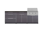 NewAge Outdoor Kitchens Aluminum 5-Piece Cabinet Set With 3 Drawer, Bar, Grill Cabinet, Performance Grill and Countertop-71156-Garage Giant 