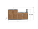 NewAge Outdoor Kitchens Stainless Steel 2-Piece Cabinet set with Sink and Grill Cabinet-67623-Garage Giant 