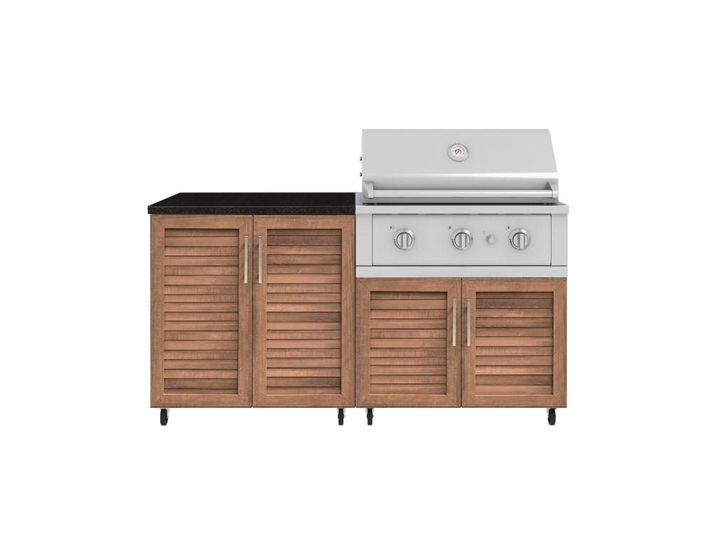 NewAge Outdoor Kitchens Stainless Steel 4-Piece Cabinet Set with Caster and 2 Door, Grill Cabinet, Performance Grill, Countertop-72465-Garage Giant