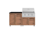 NewAge Outdoor Kitchens Stainless Steel 4-Piece Cabinet Set with Caster and 2 Door, Grill Cabinet, Performance Grill, Countertop-72465-Garage Giant 