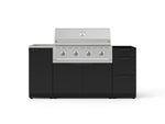 NewAge Outdoor Kitchens Outdoor Grill Island Stainless-Steel 5-Piece Cabinet Set with Sink, 3 Drawer, Grill Cabinet, Performance Grill and Stainless Steel Countertop - (Liquid Propane) 