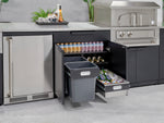 NewAge Outdoor Kitchens Stainless Steel 6-Piece Cabinet Set with Sink, Bar, Grill Cabinet, Platinum Grill, Countertop and Stainless Steel Door Fridge-73814-Garage Giant 