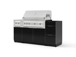 NewAge Outdoor Kitchens Outdoor Grill Island Aluminum 5-Piece Cabinet Set with 3-Drawer, Grill Cabinet, Dual Side Burner and Platinum Grill - (Natural Gas) | Garage Giant 