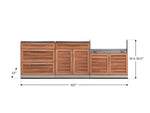 NewAge Outdoor Kitchens Stainless-Steel 3-Piece Cabinet Set with Drawer, Split and Grill Cabinet-67228-Garage Giant 