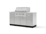 NewAge Outdoor Kitchens Outdoor Grill Island Stainless-Steel 5-Piece Cabinet Set with Sink, 3 Drawer, Grill Cabinet, Performance Grill and Stainless Steel Countertop - (Natural Gas) | Garage Giant 