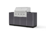 NewAge Outdoor Kitchens Outdoor Grill Island Aluminum 6-Piece Cabinet Set with 1 Door, Grill Cabinet, Performance Grill and Countertops - (Natural Gas) | Garage Giant 