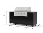 NewAge Outdoor Kitchens Outdoor Grill Island Aluminum 6-Piece Cabinet Set with Casters and 1 Door, Grill Cabinet, Performance Grill, Countertops 
