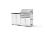 NewAge Outdoor Kitchens Stainless-Steel 4-Piece Cabinet Set with Base, Grill Cabinet, Platinum Grill, and Countertop-73477-Garage Giant 
