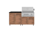 NewAge Outdoor Kitchens Stainless Steel 4-Piece Cabinet Set with Caster and 2 Door, Grill Cabinet, Platinum Grill, Countertop-72471-Garage Giant 