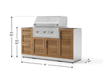 NewAge Outdoor Kitchens Outdoor Grill Island Stainless-Steel Louvered Doors 5-Piece Cabinet Set with 1 Door, 3 Drawer, Grill Cabinet and Performance Grill - (Liquid Propane) 
