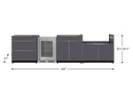 NewAge Outdoor Kitchens Aluminum 4-Piece Cabinet Set with 3-Drawer, Bar, Grill Cabinet and Fridge-66551-Garage Giant 