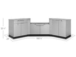 NewAge Outdoor Kitchens 6-Piece Cabinet Set in Stainless Steel with Countertops-65089-Garage Giant 