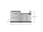 NewAge Outdoor Kitchens Stainless Steel 2-Piece Cabinet set with 3 Drawer and Grill Cabinet-67601-Garage Giant 