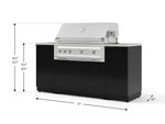 NewAge Outdoor Kitchens Outdoor Grill Island Aluminum 5-Piece Cabinet Set with Sink, 1 Door, Grill Cabinet, Platinum Grill and Stainless Steel Countertop 