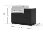 NewAge Outdoor Kitchens Classic Series 4-Piece Griddle Island · 304 Stainless Steel · SS Door · Platinum Griddle 
