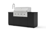 NewAge Outdoor Kitchens Outdoor Grill Island Stainless-Steel 5-Piece Cabinet Set with Sink, 1 Door, Grill Cabinet, Performance Grill and Stainless Steel Countertop - (Liquid Propane) | Garage Giant 