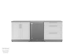 NewAge Outdoor Kitchens Stainless Steel 3-Piece Cabinet Set with 3-Drawer, 2-Door Cabinet and Stainless Steel Door Fridge-71538-Garage Giant 