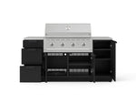 NewAge Outdoor Kitchens Outdoor Grill Island Stainless-Steel 6-Piece Cabinet Set with 1 Door, 3 Drawer, Grill Cabinet, Performance Grill and Countertops 