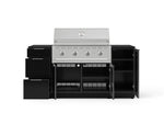 NewAge Outdoor Kitchens Outdoor Grill Island Aluminum 6-Piece Cabinet Set with 1 Door, 3 Drawer, Grill Cabinet, Performance Grill and Countertops - (Liquid Propane) 