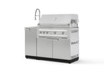 NewAge Outdoor Kitchens Outdoor Grill Island Stainless-Steel 3-Piece Cabinet Set with Sink, Grill Cabinet and Platinum Grill-75350-Garage Giant 