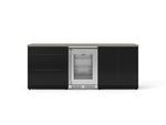 NewAge Outdoor Kitchens Aluminum 5-Piece Cabinet Set with 3-Drawer, 2-Door Cabinet, Countertops and Glass Door Fridge-73861-Garage Giant 