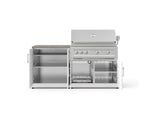NewAge Outdoor Kitchens Stainless-Steel 4-Piece Cabinet Set with Base, Grill Cabinet, Platinum Grill, and Countertop-73562-Garage Giant 