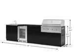 NewAge Outdoor Kitchens Aluminum 6-Piece Cabinet Set with Sink, Bar, Grill Cabinet, Performance Grill, Countertop and Glass Door Fridge-73727-Garage Giant 