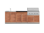 NewAge Outdoor Kitchens Stainless-Steel 5-Piece Cabinet Set with Sink, 2-Door with Drawer, Grill Cabinet, Performance Grill, and Countertop-71575-Garage Giant 