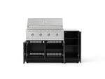 NewAge Outdoor Kitchens Outdoor Grill Island Aluminum 4-Piece Cabinet Set with 1 Door, Grill Cabinet, Performance Grill and Countertop - (Natural Gas) 