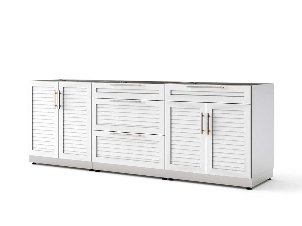 NewAge Outdoor Kitchens Stainless Steel 3-Piece Cabinet Set with 2-Door, 3-Drawer and Bar Cabinet-67693-Garage Giant
