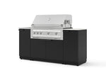 NewAge Outdoor Kitchens Outdoor Grill Island Stainless-Steel 5-Piece Cabinet Set with Sink, 1 Door, Grill Cabinet, Platinum Grill and Stainless Steel Countertop - (Liquid Propane) | Garage Giant 