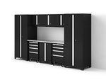 NewAge Garage Cabinets Bold Series XL 9-Piece Garage Cabinets Set with Tool, Base, Wall Cabinets and 30 in. Lockers-64037-Garage Giant 