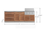 NewAge Outdoor Kitchens Stainless Steel 5-Piece Cabinet Set with 3 Drawer, 2-Door with Drawer, Performance Grill, Grill Cabinet and Countertop-71108-Garage Giant 